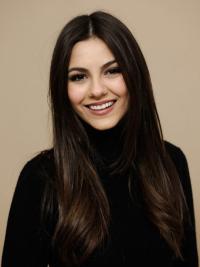 Cheap Long Brown Straight Human Hair Wigs – No Bangs Look