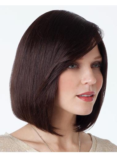 Auburn Straight Ideal Human Hair Bob Wig Short – Capless, Natural Style