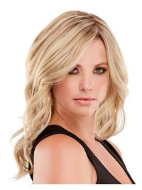 Layered Blonde Wavy Women's Human Hair Wig – Full of Volume and Style