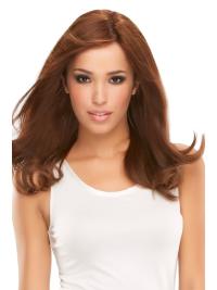 Auburn Long Wavy Wigs – 100% Remy Human Hair, Monofilament Cap
