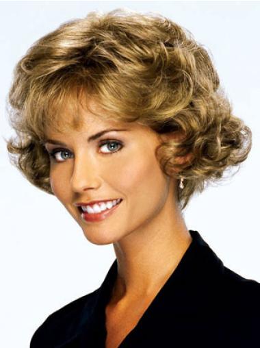 Lace Front Wigs – Layered Short Curly Blonde Human Hair