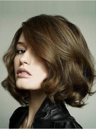 Brown Lace Front Wavy Bob Human Hair Wig – Gorgeous & Natural Look