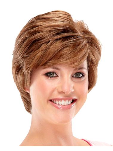 Durable Layered Human Hair Wig – Short 100% Hand-Tied Real Hair