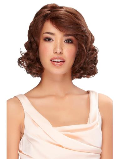 Chin Length Wavy Bob Wig – Flexible Synthetic Auburn
