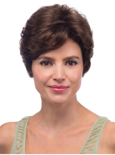Brown Wavy Wig with Bangs – Cheap and High-Quality Human Hair