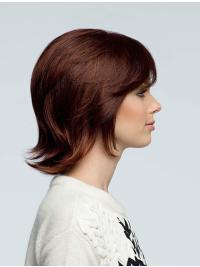 Medium Length 10" Human Hair Wigs – Natural Look with Bangs
