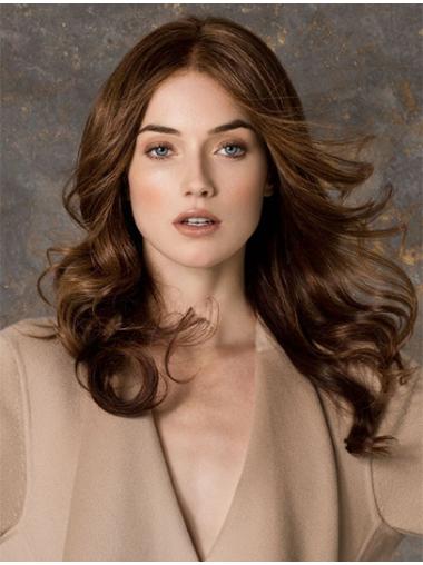 Wavy Brown Human Hair Wigs – Flexible Style Without Bangs