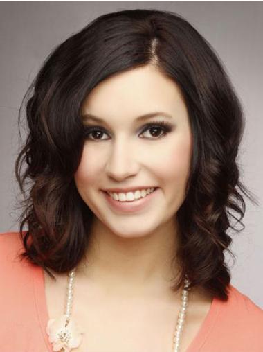 Shoulder Length Lace Front Wig – Human Hair, Flexible Fit, Without Bangs