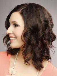 Shoulder Length Lace Front Wig – Human Hair, Flexible Fit, Without Bangs