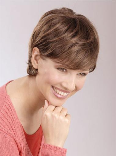 Auburn Straight Cropped Human Hair Wig – Lace Front, Premium Quality