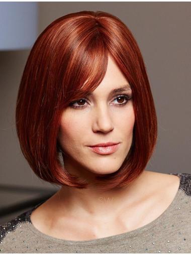Durable Auburn Bob Wig – 10 Inch, 100% Real Hair