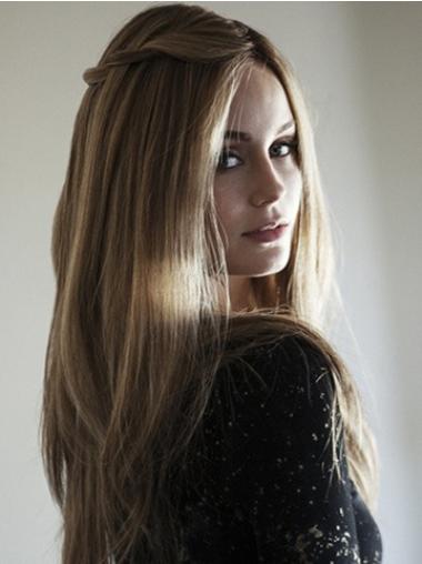 Blonde Straight Wig – Long Length, Easy Wear Real Human Hair