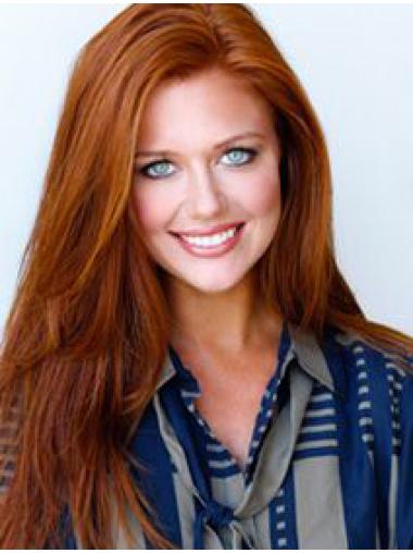 Celebrity Inspired Full Lace Wig – Long Copper Remy Human Hair