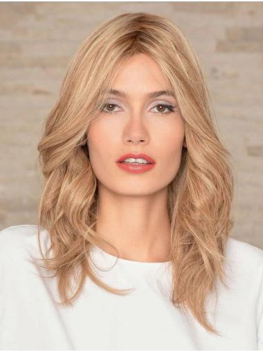 Remy Human Hair Long Wigs – 16" Monofilament Cap, Without Bangs