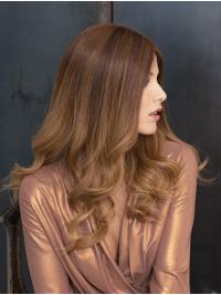 Monofilament Long Wavy Ombre Human Hair Wig – 2-Tone No Bangs