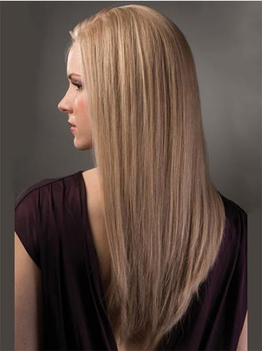 Long Straight Blonde Lace Front Wigs– No Bangs Affordable Human Hair