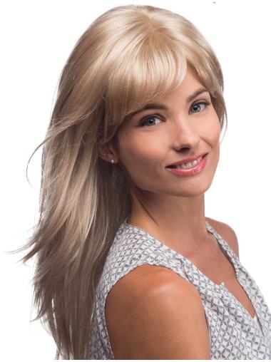 Blonde Straight Layered Lace Front Wig – Gorgeous 100% Real Human Hair