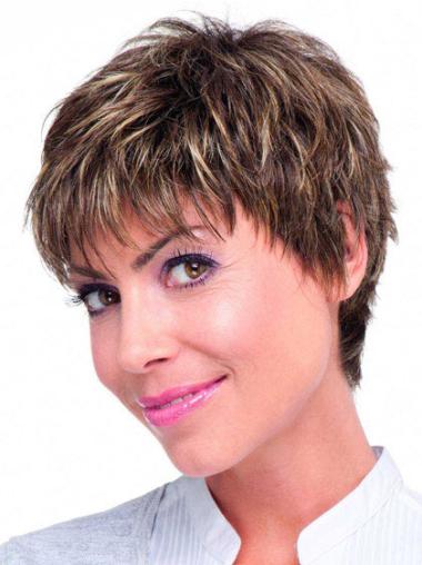 Best Rated 6" Straight Monofilament Boycut Human Hair Wig – Natural & Stylish