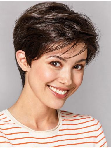 Short 6" Straight Boycut Wig – Synthetic Hair Modern Look