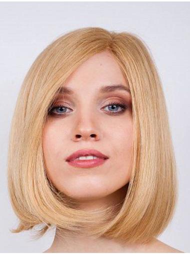 Blonde Bob Wig 12" Short Human Hair for Women – Natural Look